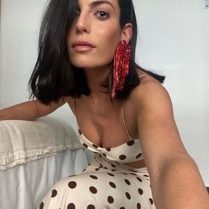 Zara Blogger’s Favorite Polka Dot Cut Out Dress NWOT